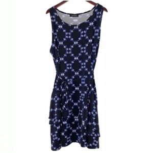 IVANKA TRUMP Blue Dress Tier Waist Dress